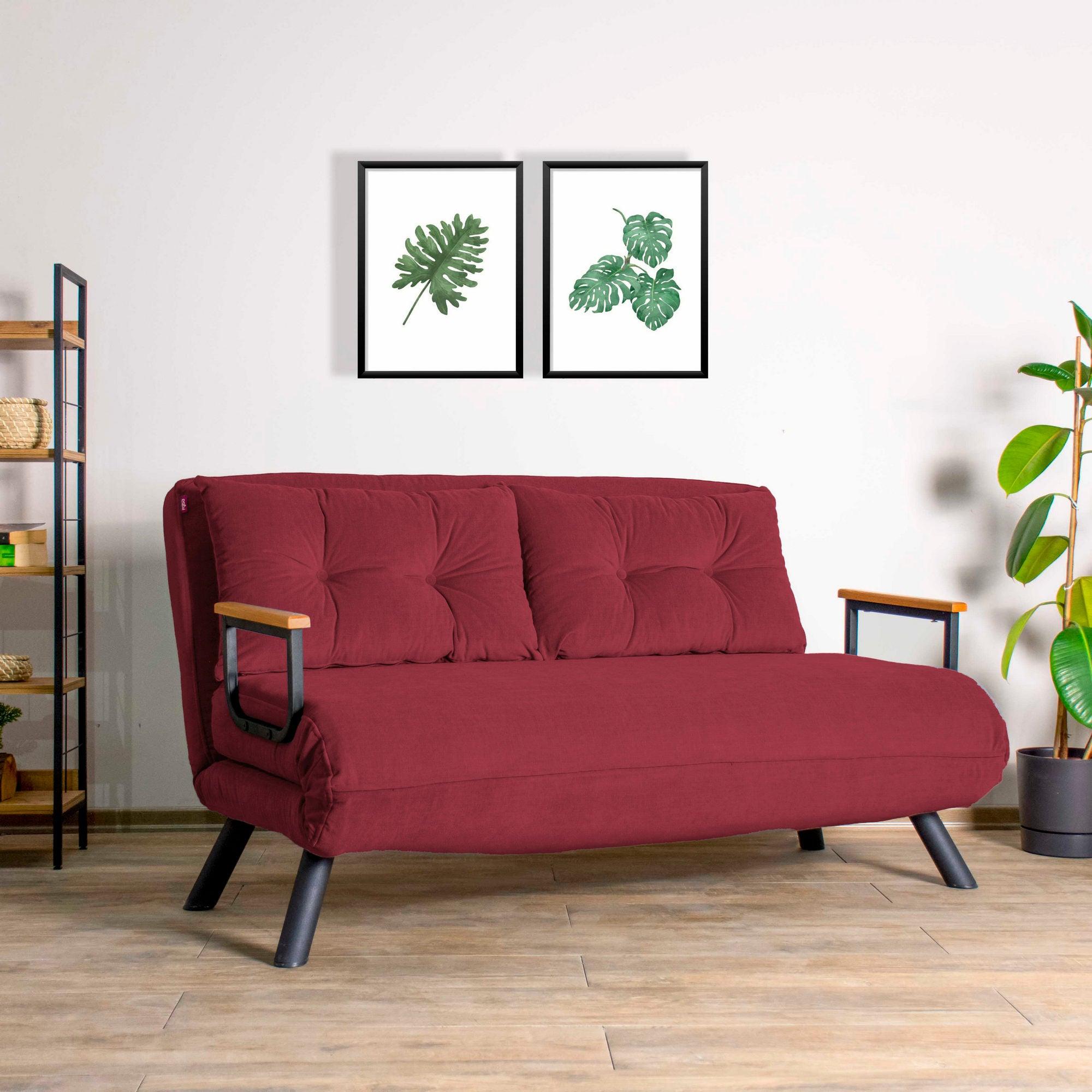 Canapea extensibilă 2 locuri Micic, Diverse culori, 133x50x41 cm – Grena