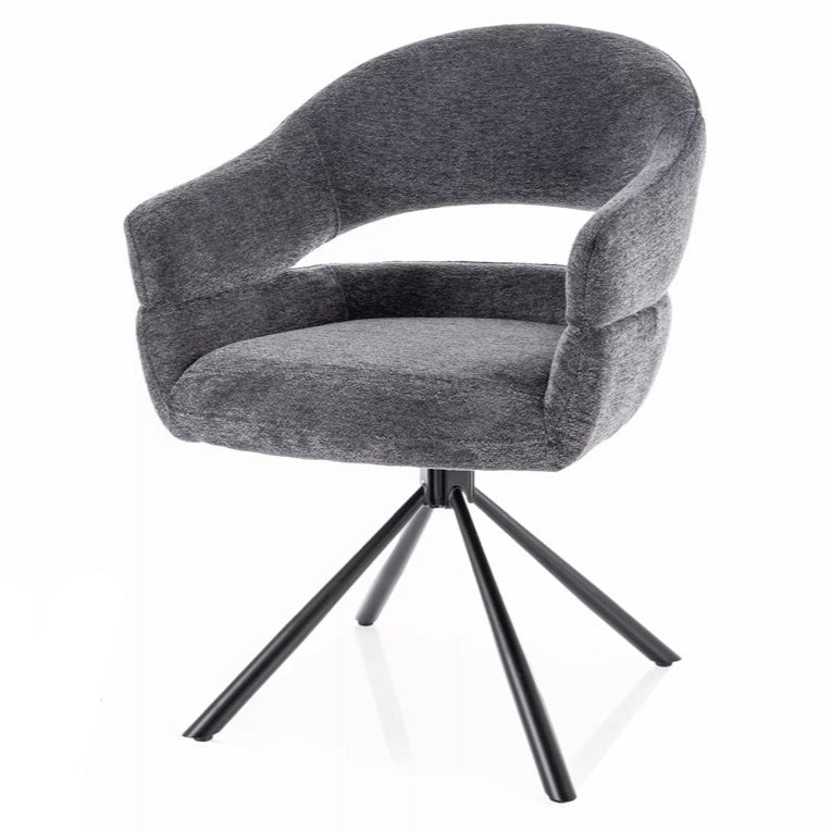 Scaun rotativ BORGOT – Gri inchis