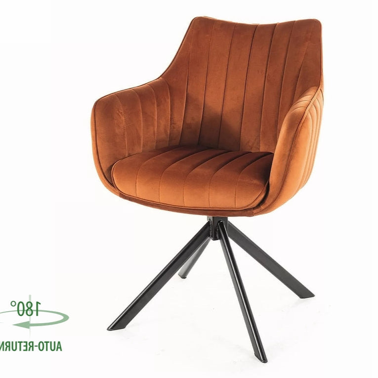 Scaun rotativ ALIA VELVET – Caramiziu Scaun rotativ ALIA VELVET – Caramiziu