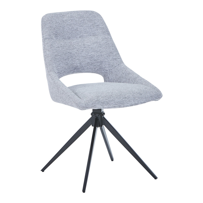 Scaun rotativ Luciano I, Textil, Gri, 52x54x85 cm – Gri
