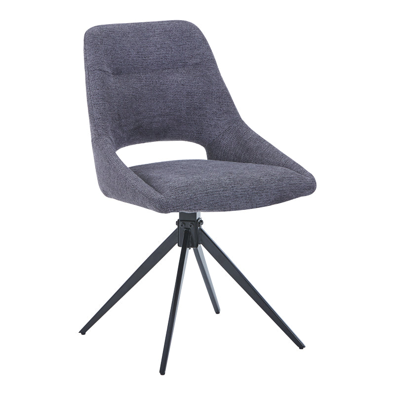Scaun rotativ Luciano I, Textil, Antracit, 52x54x85 cm – Antracit
