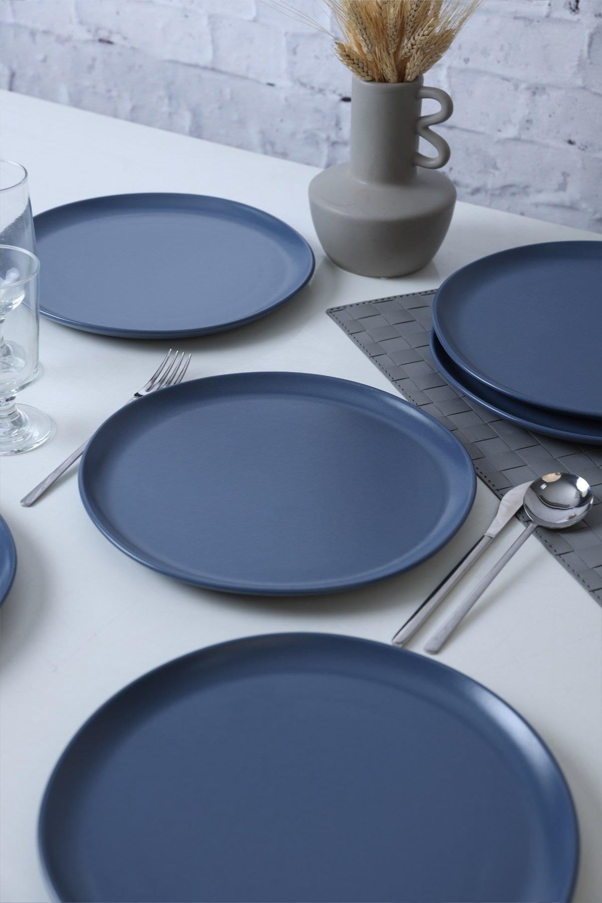 Set de farfurii 6 bucăți X00018763, Albastru – Albastru
