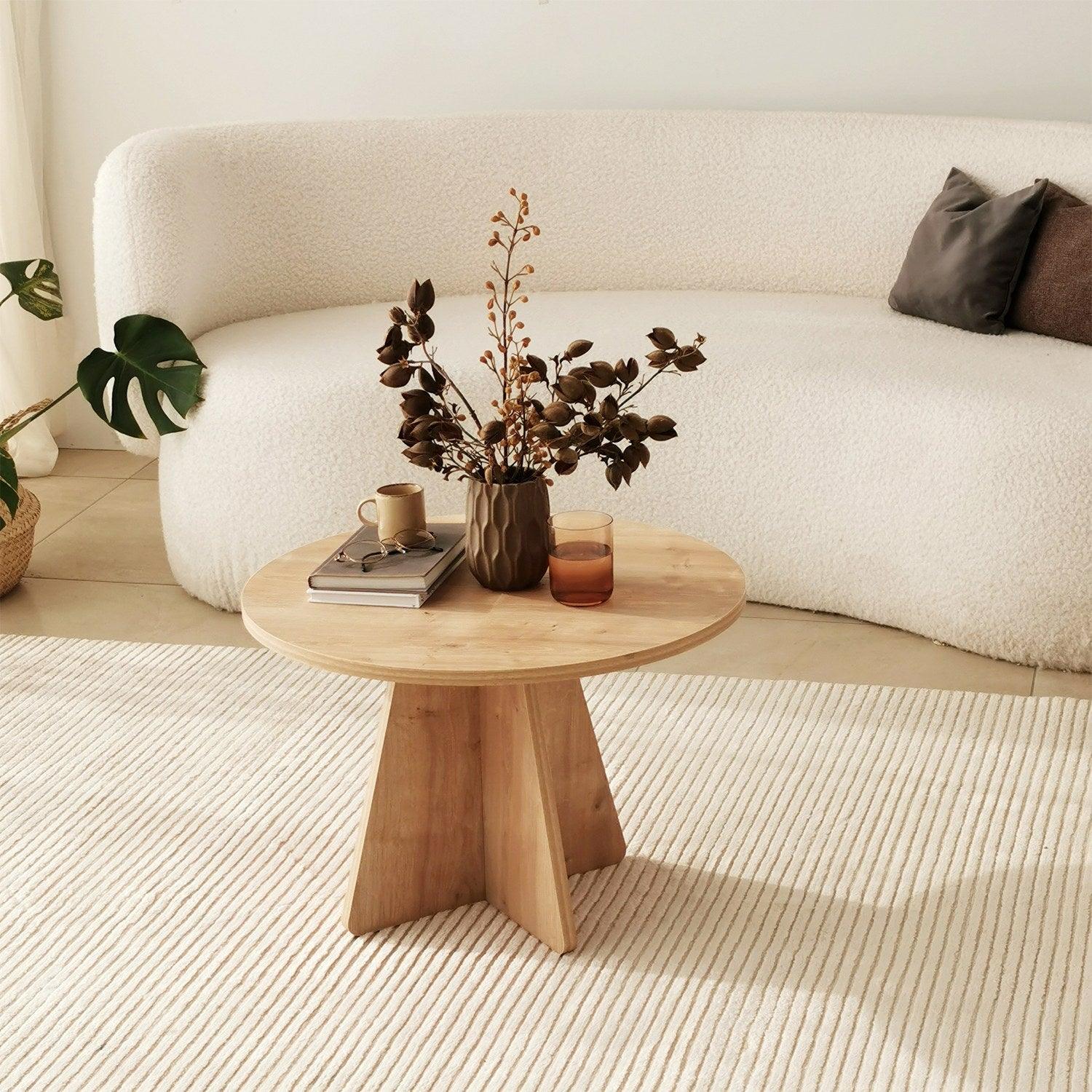 Masuta de cafea Mushroom – Living Oak, Stejar, 60x40x60 cm – Stejar Masuta de cafea Mushroom – Living Oak, Stejar, 60x40x60 cm – Stejar