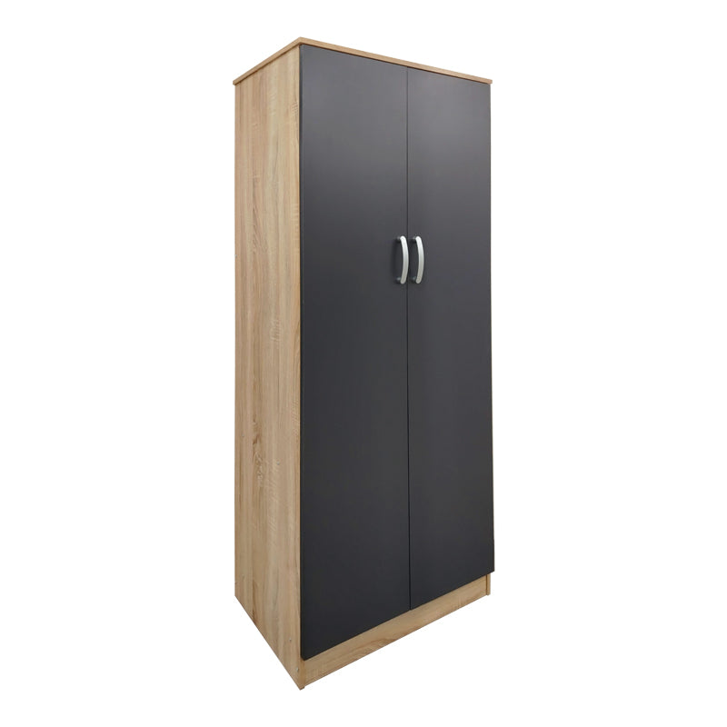 Dulap Athos cu 2 usi, 80x42x180 cm – Sonoma-Antracit
