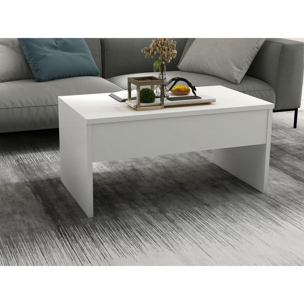 Masuta de cafea Akıllı – White, Alb, 90x52x45 cm – Alb