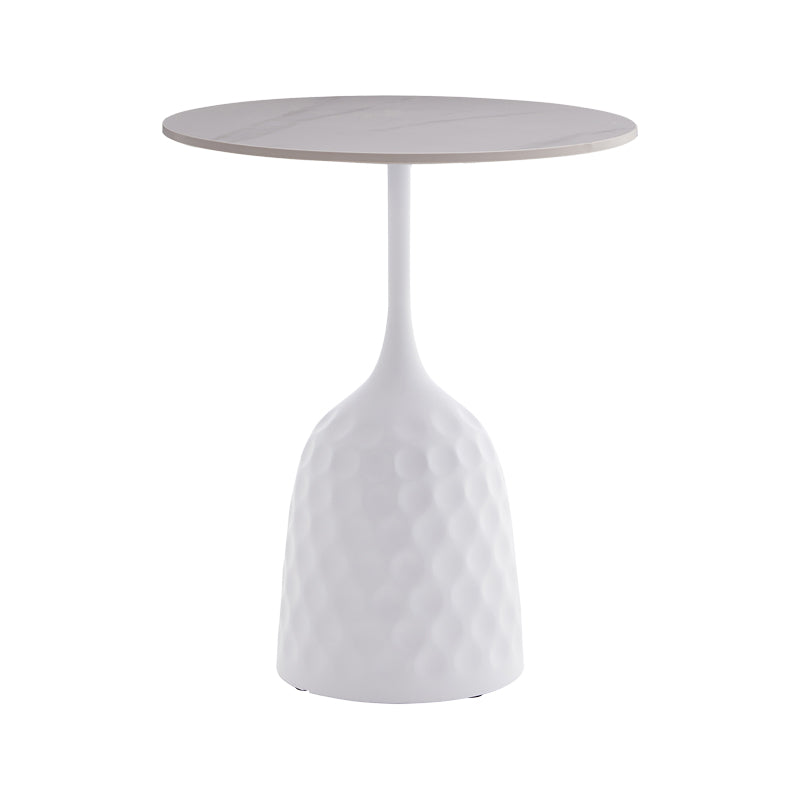 Masuta de cafea Kousien piatra sinterizata, alba, 50x50x60 cm – Alb
