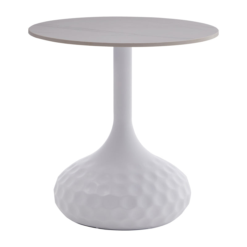 Masuta de cafea Fabron piatra sinterizata, alba, 50x50x52 cm – Alb