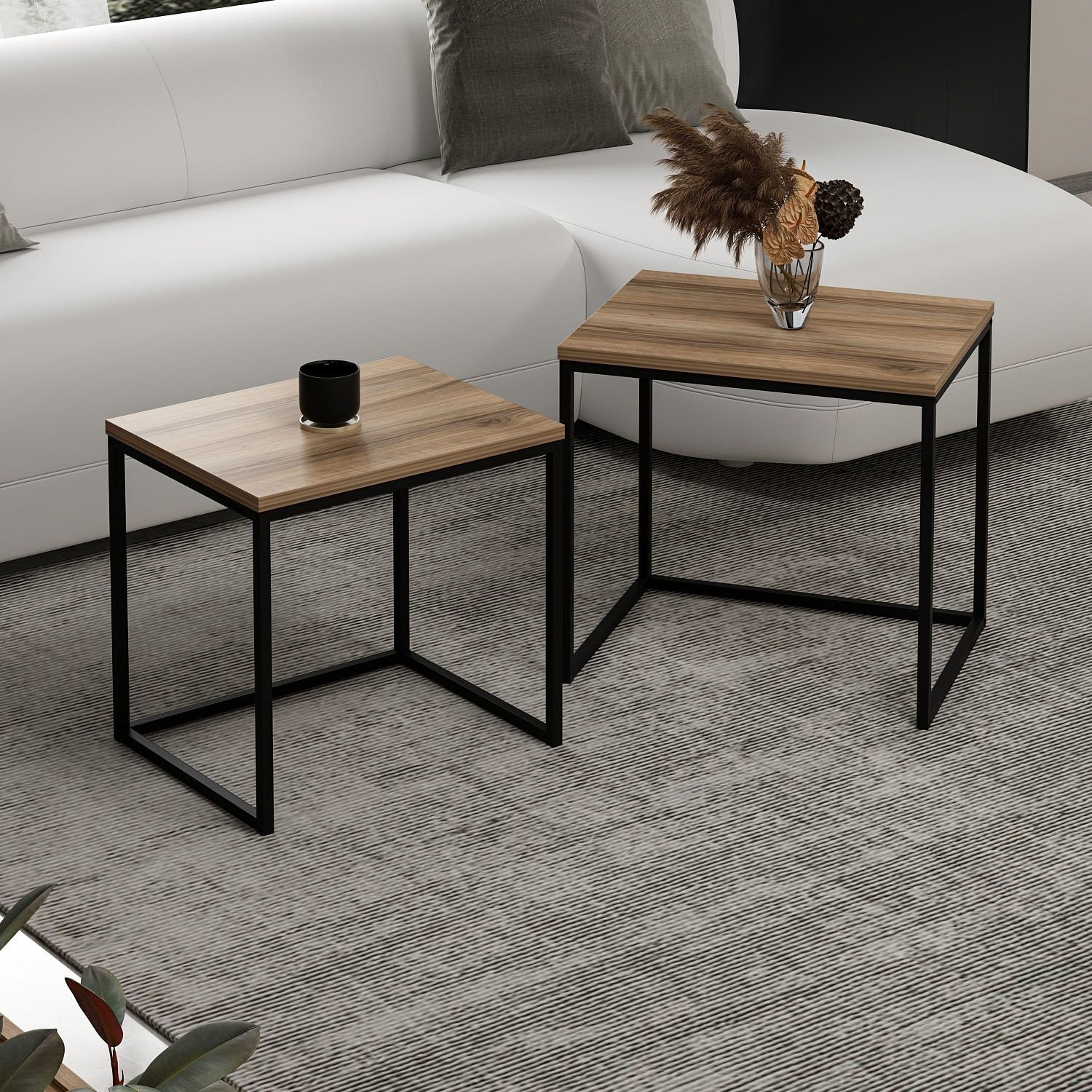 Set 2 măsuțe de cafea Vera – 4798, Nuc, 50x38x46 cm – Nuc Set 2 măsuțe de cafea Vera – 4798, Nuc, 50x38x46 cm – Nuc