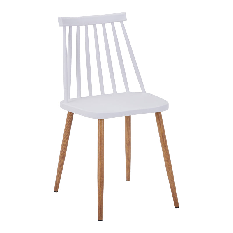 Scaun de sufragerie Aurora, Alb-Natural, polipropilena si metal, 42x50x77 cm – Alb-Natural