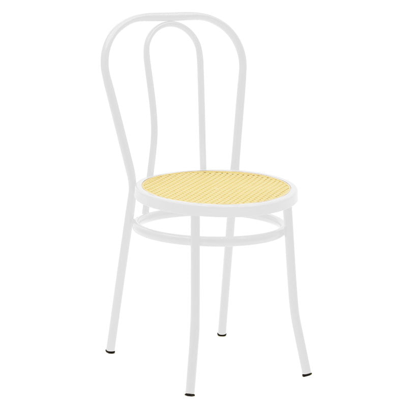 Scaun Vienna rattan metal, Alb – Bej, 100×200 cm – Bej Scaun Vienna rattan metal, Alb – Bej, 100×200 cm – Bej