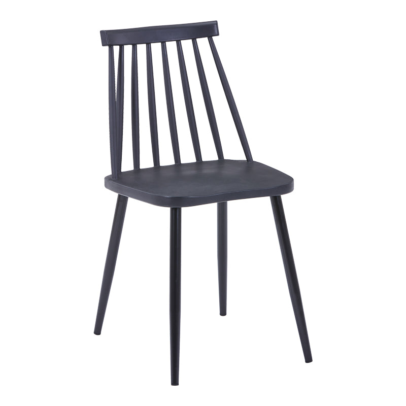 Scaun de sufragerie Aurora, polipropilena si metal, Negru, 42x50x77 cm – Negru Scaun de sufragerie Aurora, polipropilena si metal, Negru, 42x50x77 cm – Negru