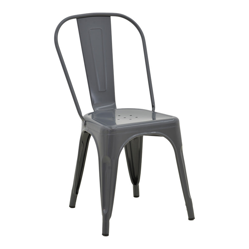 Scaun Utopia, metal, 44x44x85 cm – Antracit