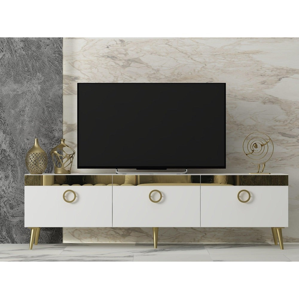 Comoda TV Safar – White, Alb, 150x45x30 cm – Alb