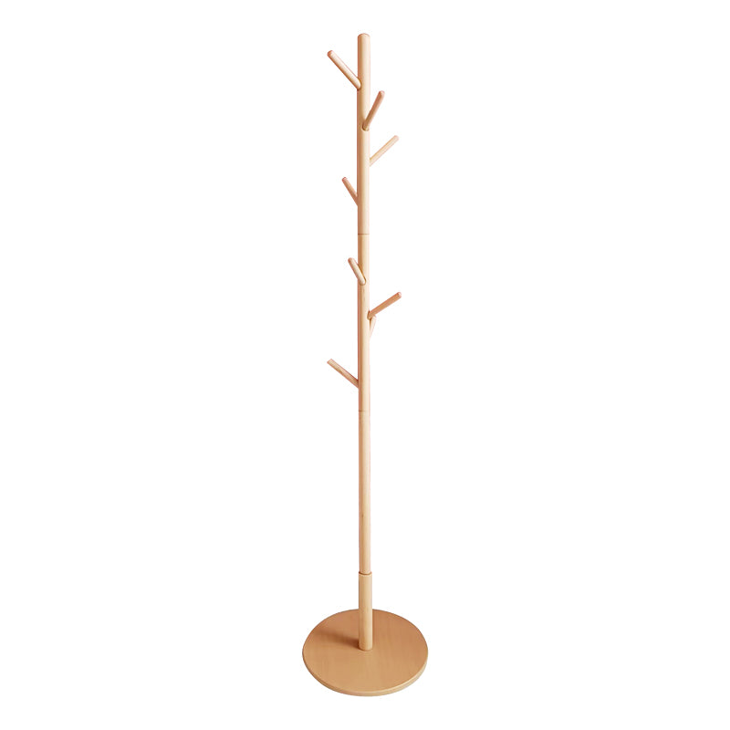 Cuier de paltoane tip pom Driko din lemn, Natural, 38x38x174 cm – Natur