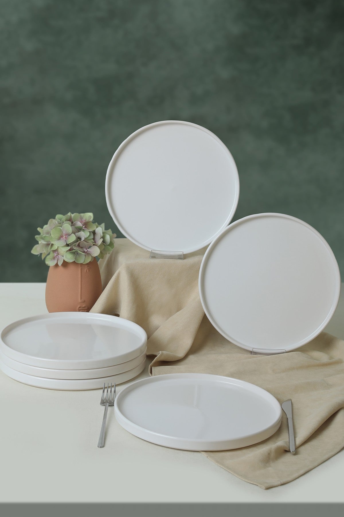 Set de farfurii 6 bucăți ST038006F006A000000MAS3T00, Alb – Alb