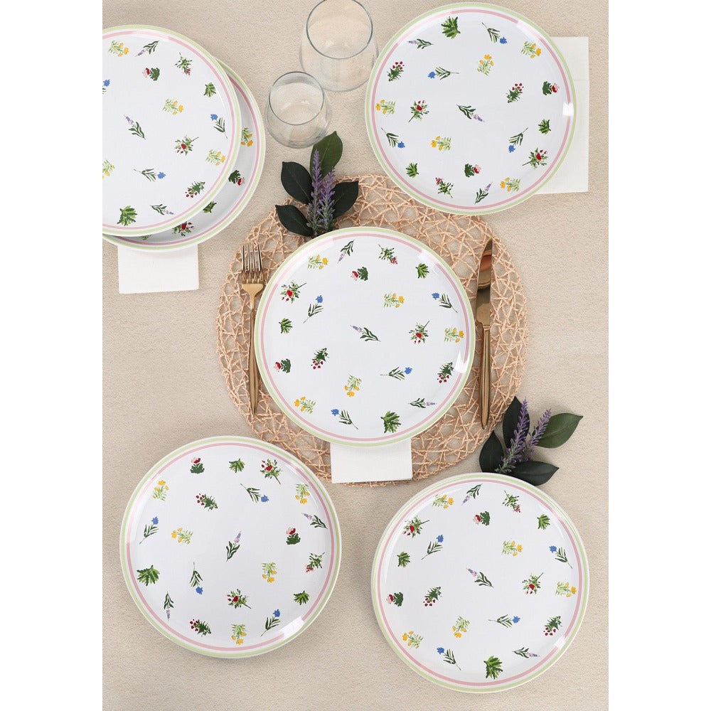 Set 6 Farfurii Holiday Ceramica, Alb, 25 cm – Alb