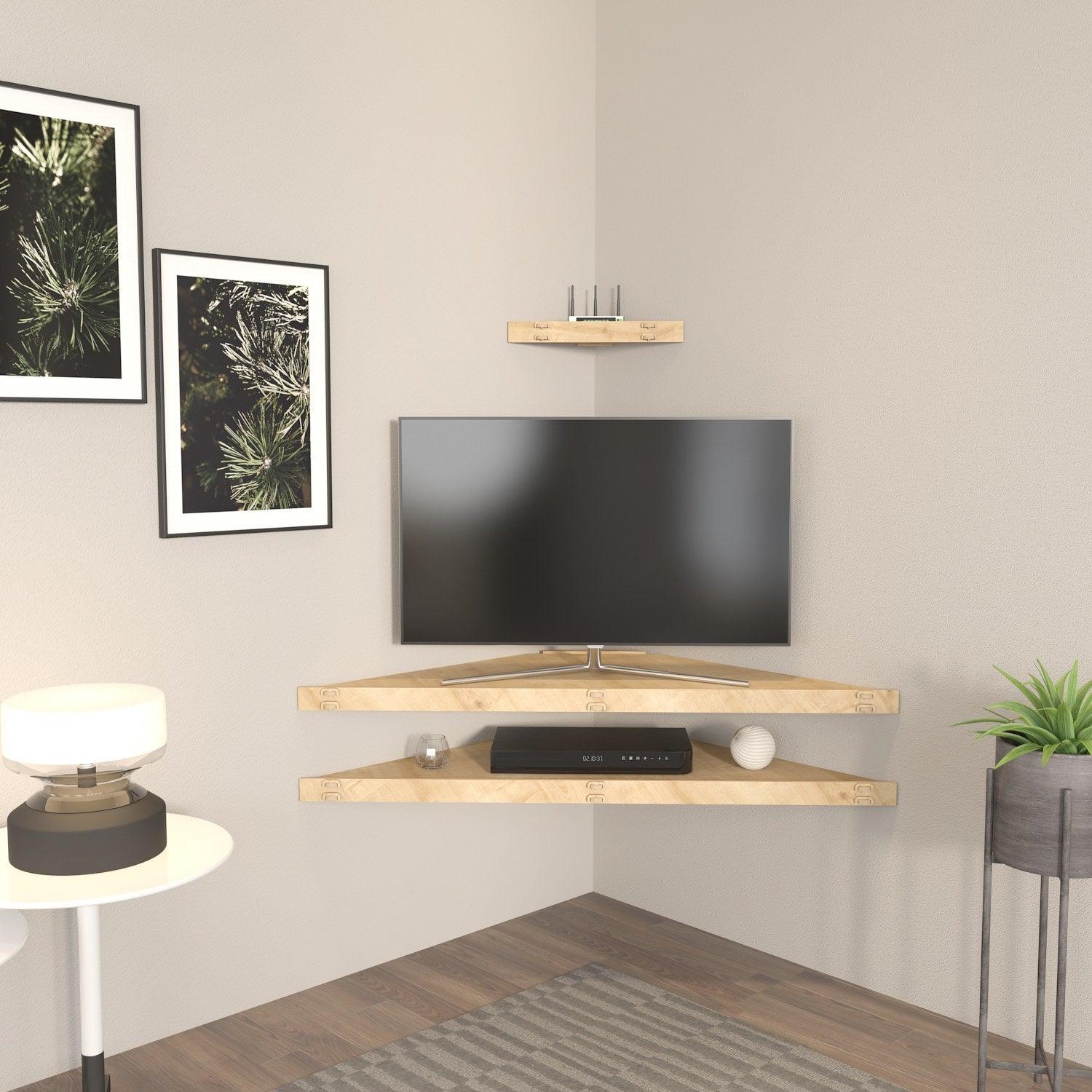 Comoda Tv Colt Massi, Stejar, 120 X 5 X 49 Cm – Stejar Comoda Tv Colt Massi, Stejar, 120 X 5 X 49 Cm – Stejar