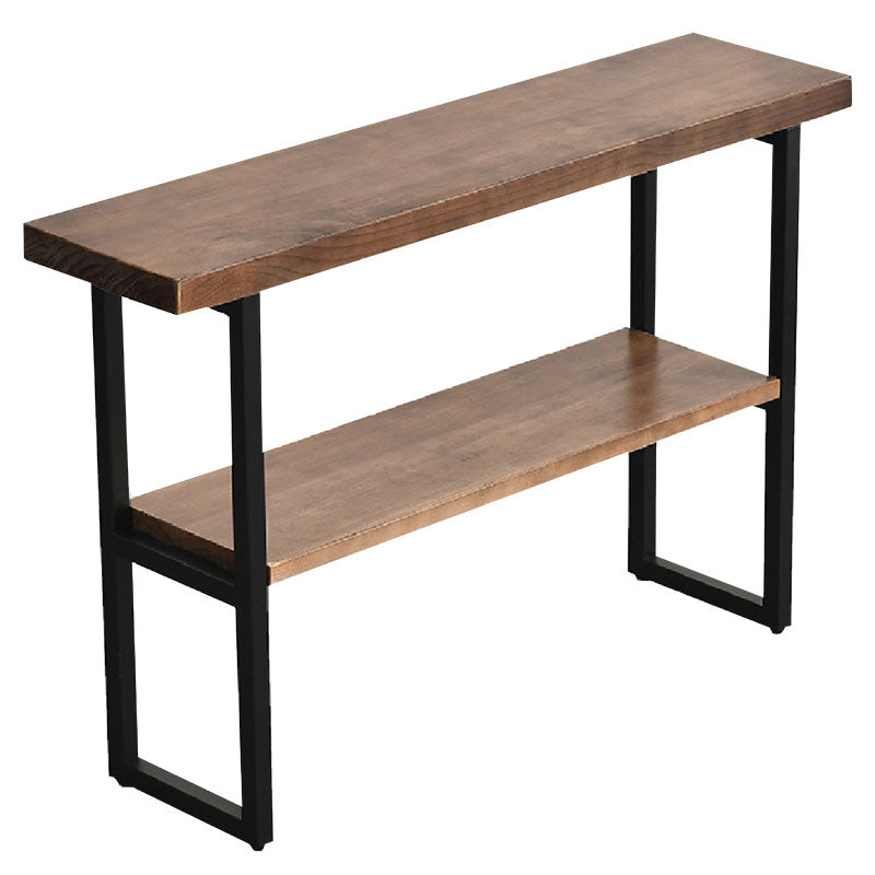 Consola Nore, lemn masiv, 35 mm, Nuc, 79x29x85 cm – Negru Consola Nore, lemn masiv, 35 mm, Nuc, 79x29x85 cm – Negru