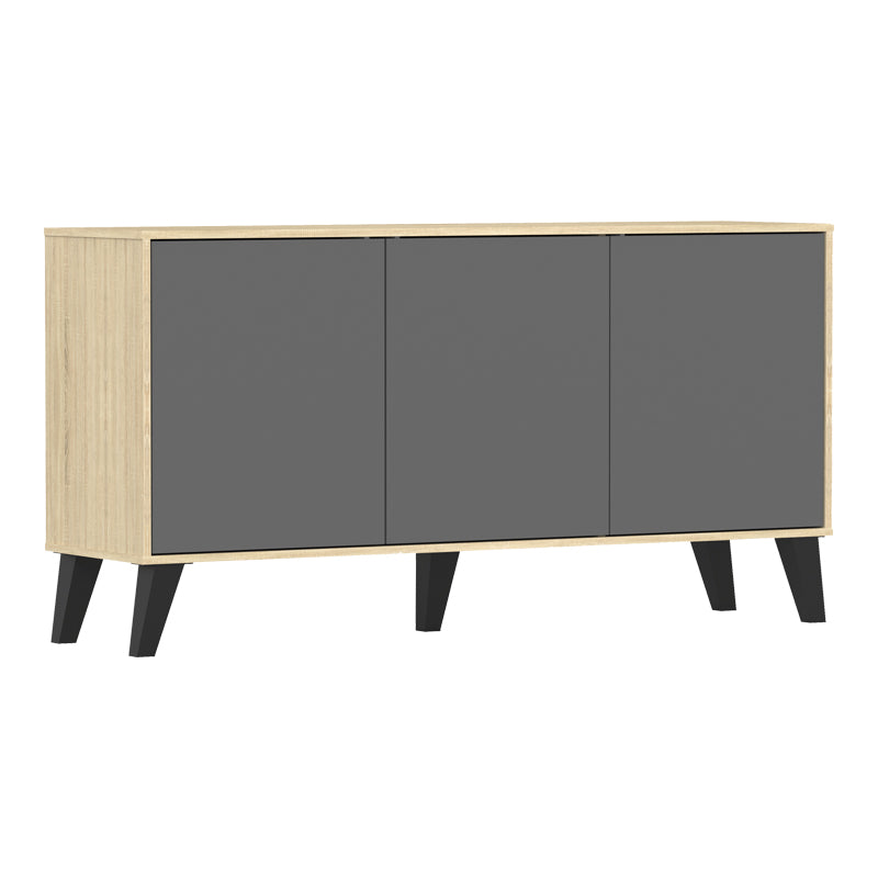 Consola Bufet Billie, Pal melaminat, 149x40x77 cm – Sonoma-Antracit