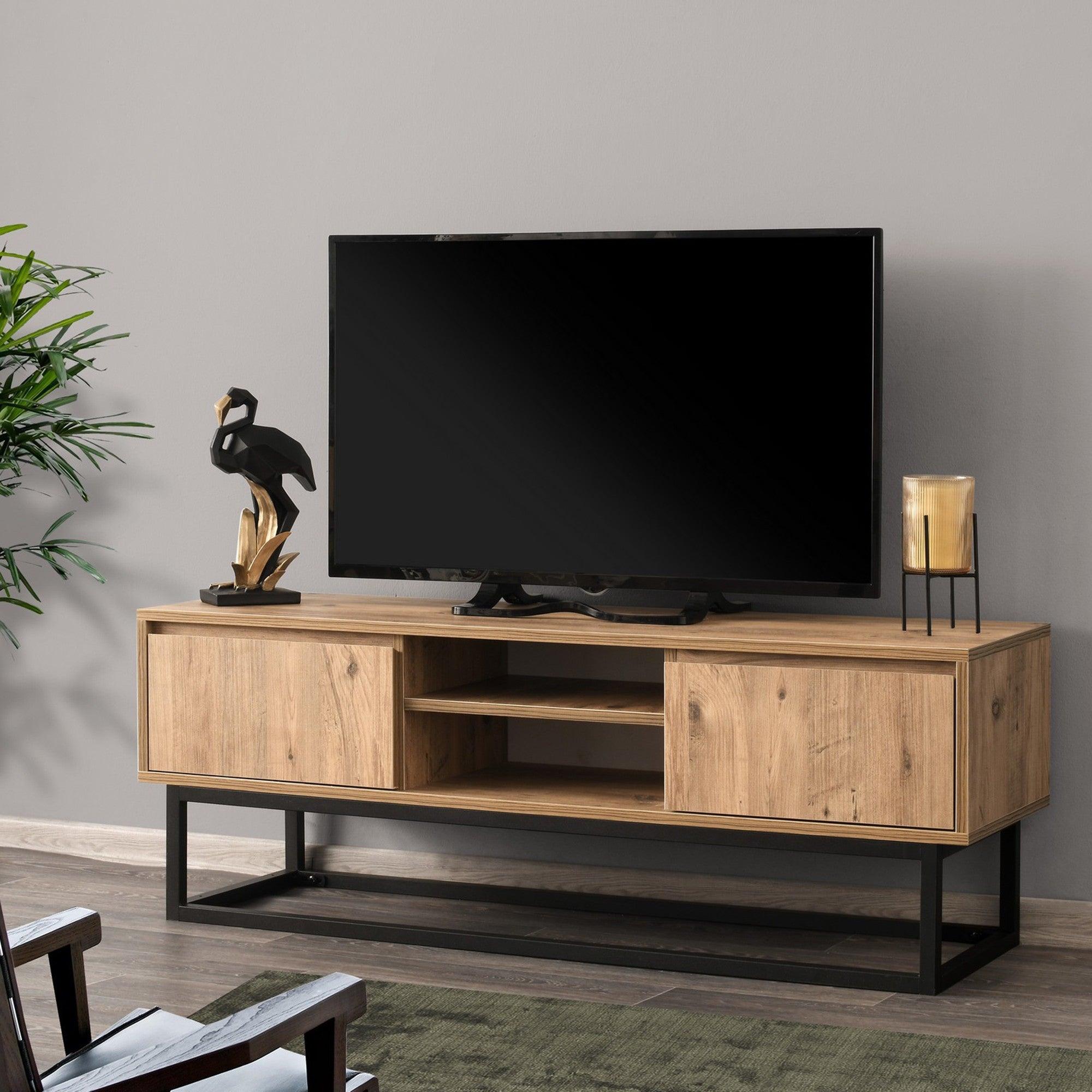 Comoda TV Belinda 140, Stejar Negru, 140 x 50 x 40 cm – Stejar Comoda TV Belinda 140, Stejar Negru, 140 x 50 x 40 cm – Stejar