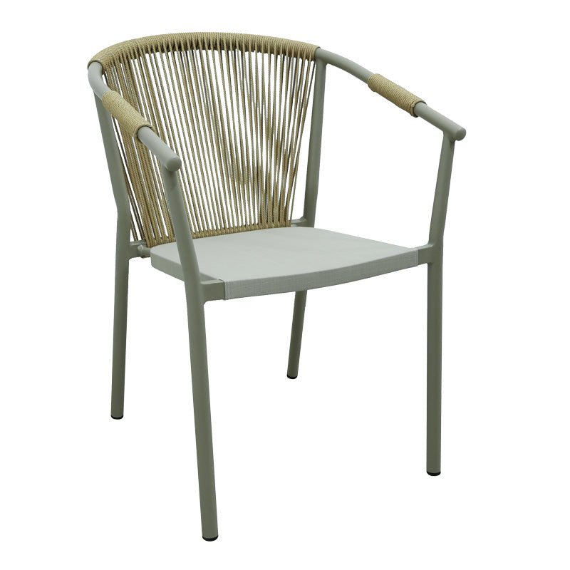 Scaun de aluminiu Convince stivuibil cu cadru maro-textilen-PE din rattan, 56x63x82 cm – Maro Scaun de aluminiu Convince stivuibil cu cadru maro-textilen-PE din rattan, 56x63x82 cm – Maro