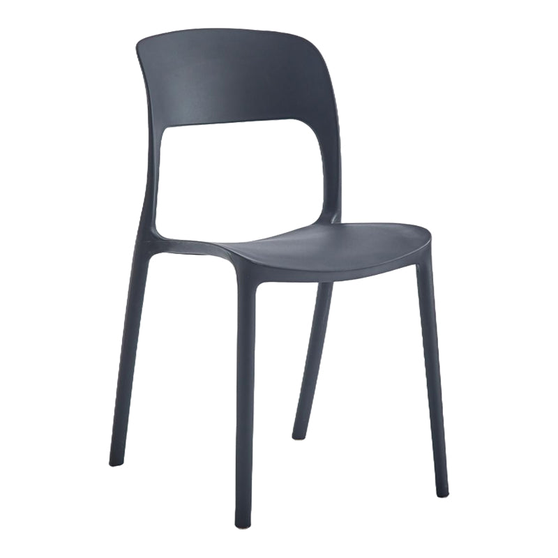 Scaun stivuibil Zanna, Plastic, Negru, 40x53x78 cm – Negru Scaun stivuibil Zanna, Plastic, Negru, 40x53x78 cm – Negru