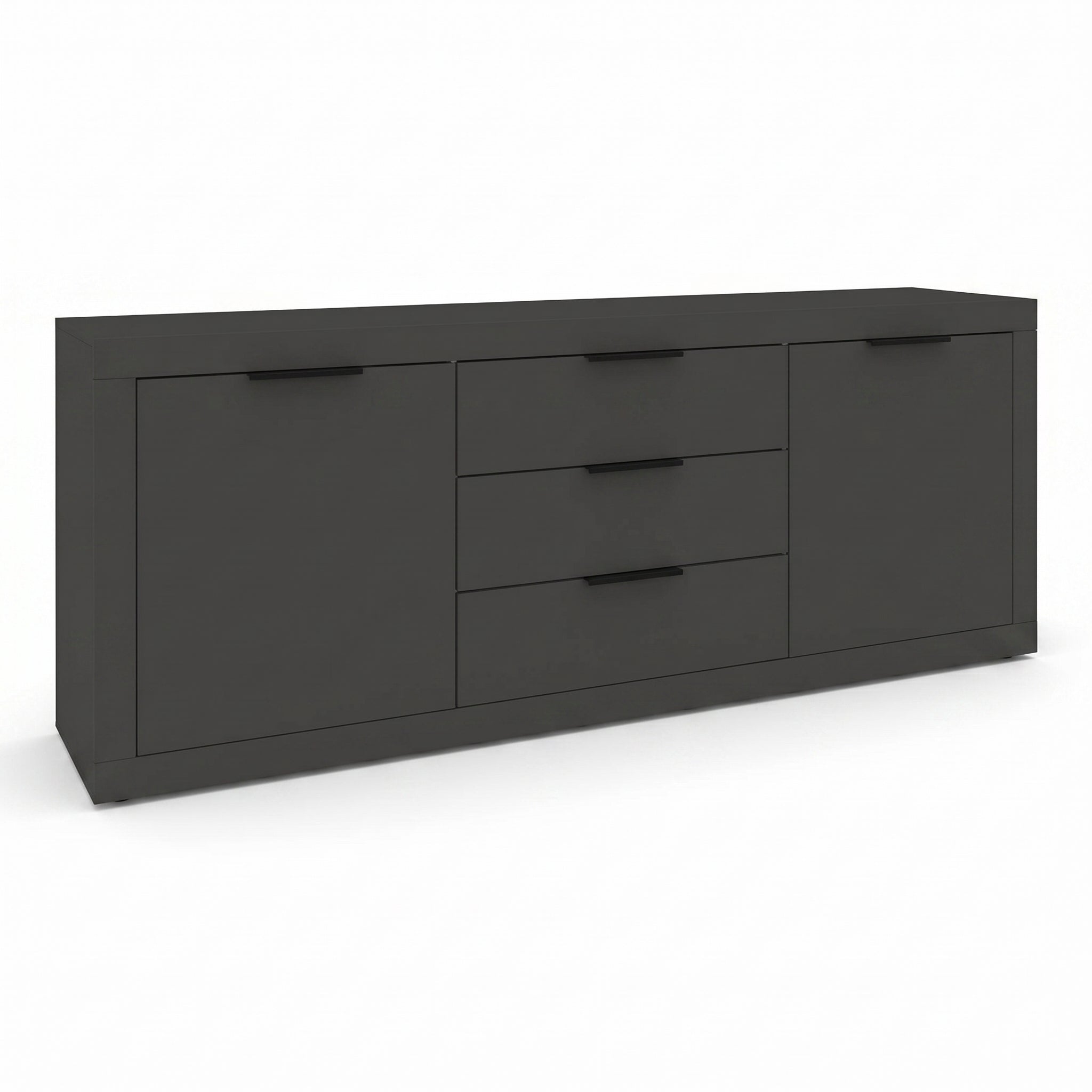 Bufet cu funcție de depozitare Doha, Antracit – Nuc, 210x45x80 cm – Antracit