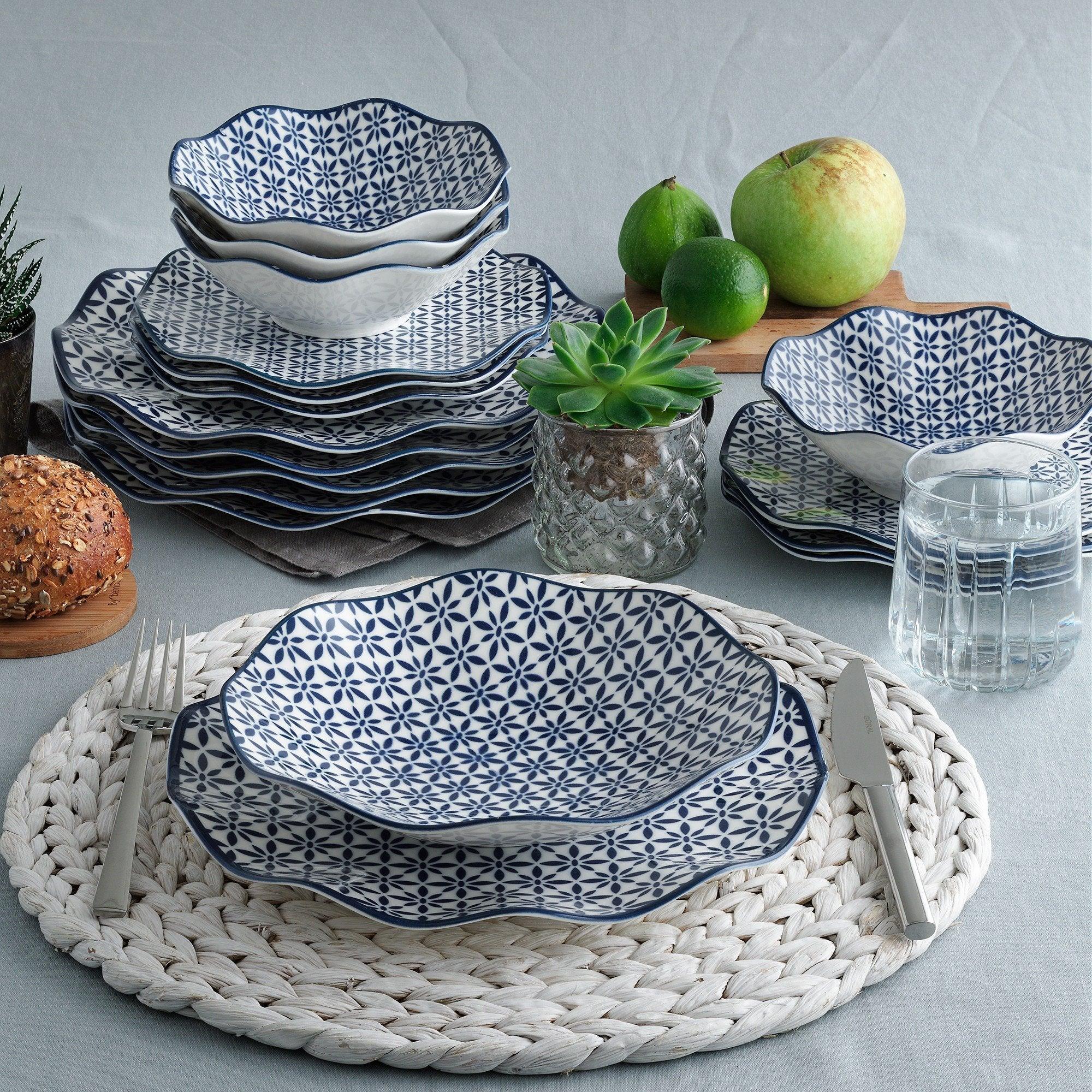 Serviciu de masa Holland, Set 24 piese pentru cina, Portelan, Albastru, 29x28x36 cm – Albastru Serviciu de masa Holland, Set 24 piese pentru cina, Portelan, Albastru, 29x28x36 cm – Albastru