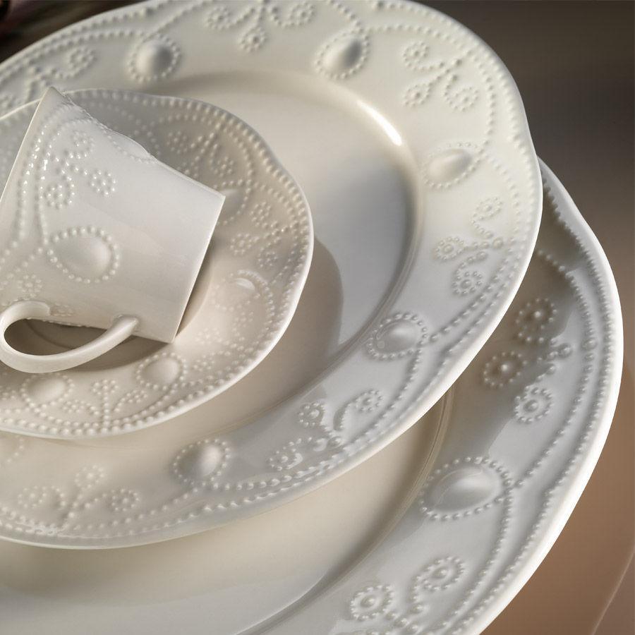 Serviciu de masa, 24 piese, Portelan, Crem – Bej Serviciu de masa, 24 piese, Portelan, Crem – Bej