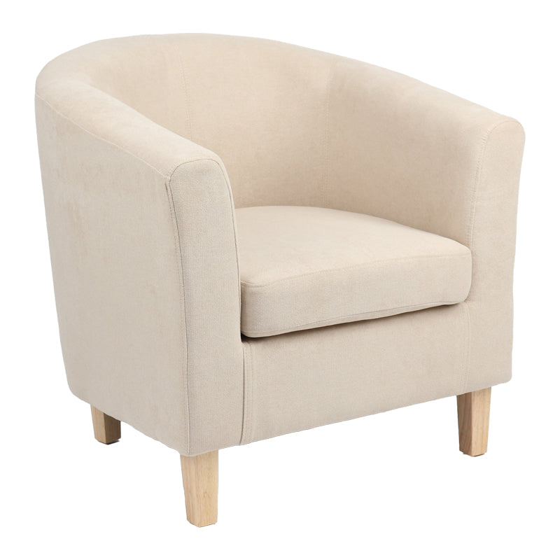 Fotoliu Tronmo maro inchis, de nuc, 75x69x75 cm – Crem
