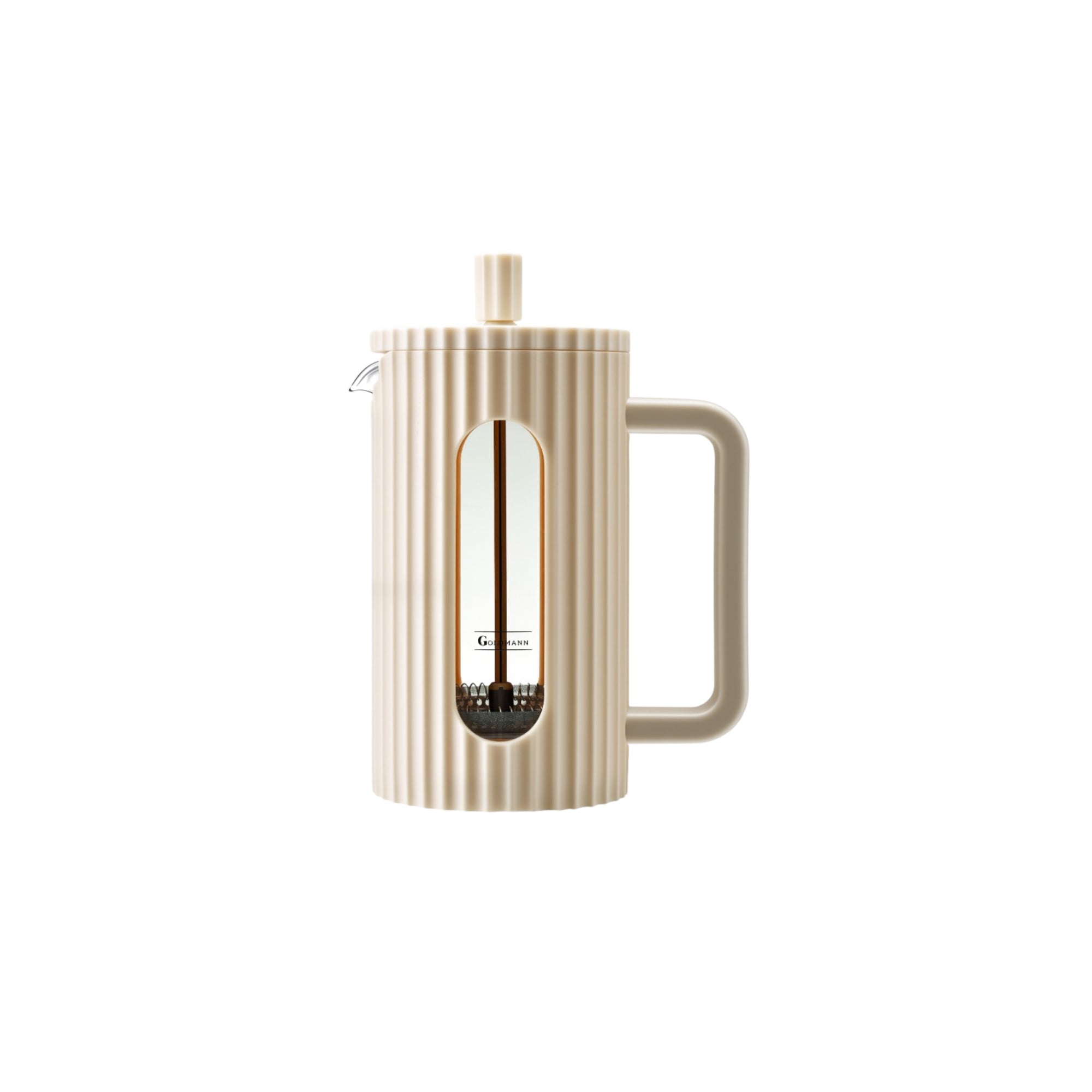 Infuzor pentru ceai/cafea, 600ml, sticla termorezistenta, Goldmann, bej – Default Title Infuzor pentru ceai/cafea, 600ml, sticla termorezistenta, Goldmann, bej – Default Title