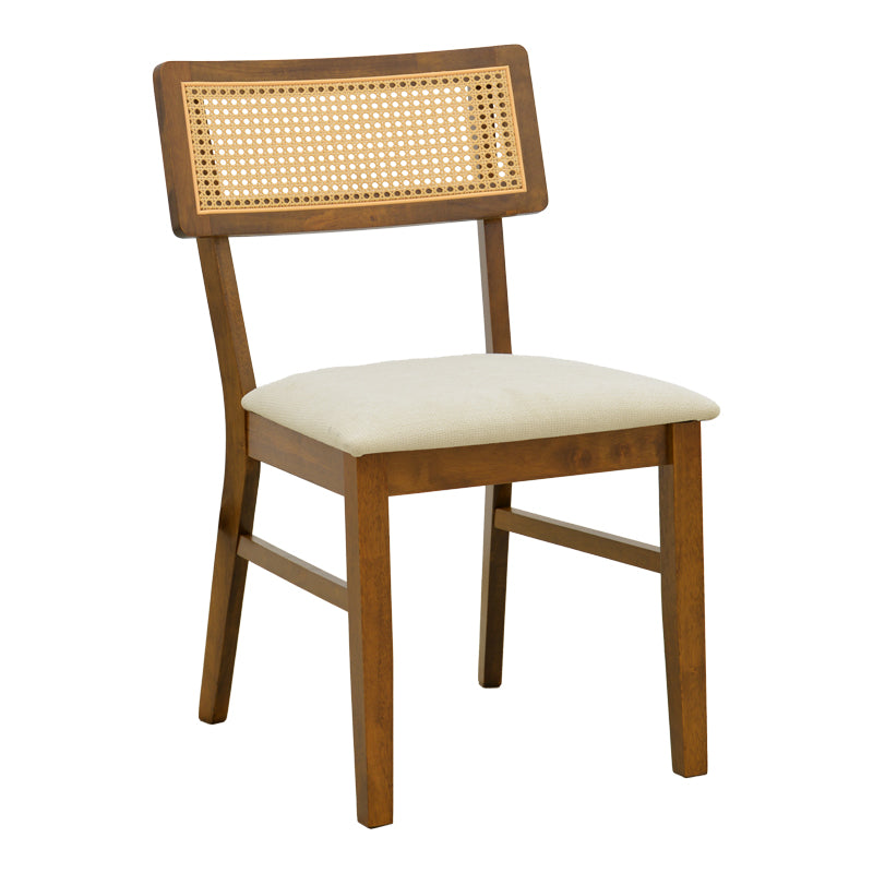 Scaun Raffles, Lemn de arbore de cauciuc și ratan, Diverse culori, 47x48x83 cm – Nuc-Crem Scaun Raffles, Lemn de arbore de cauciuc și ratan, Diverse culori, 47x48x83 cm – Nuc-Crem
