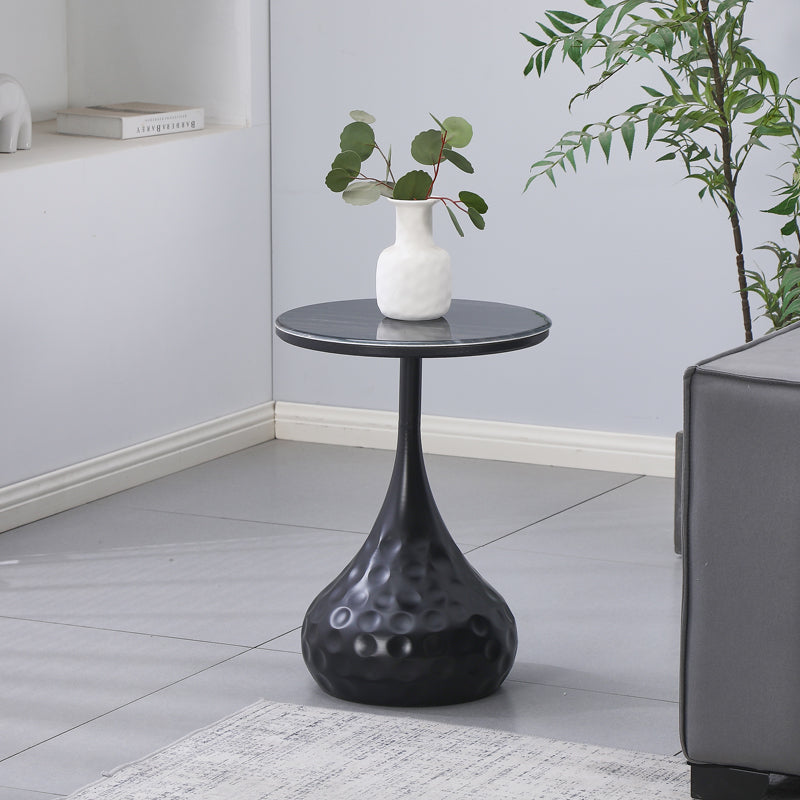 Masuta de cafea Gala, Metal, Negru, D40x60 cm – Negru