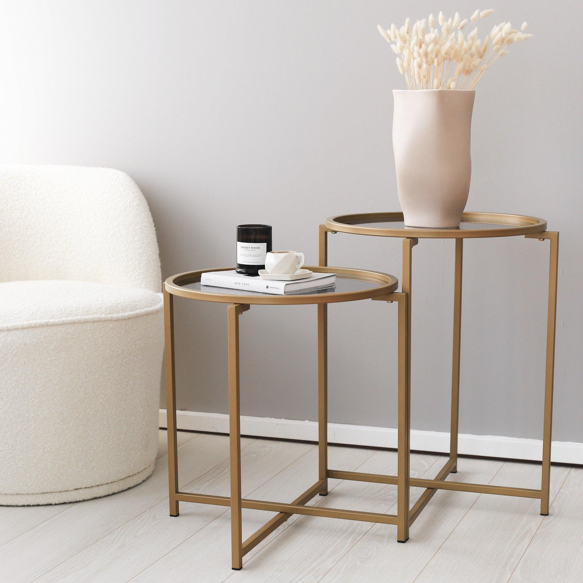 Masuta de cafea S407K – Gold, Aur, 50x50x50 cm – Auriu
