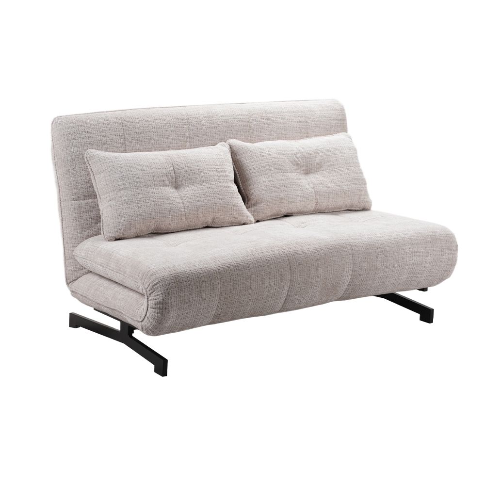Canapea extensibila 2 locuri SCALEDA 142 CM – Cream