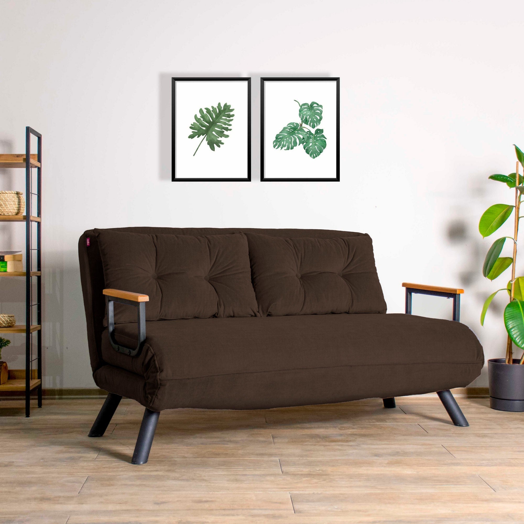 Canapea extensibilă 2 locuri Sando, Diverse culori, 133x50x41 cm – Maro Canapea extensibilă 2 locuri Sando, Diverse culori, 133x50x41 cm – Maro