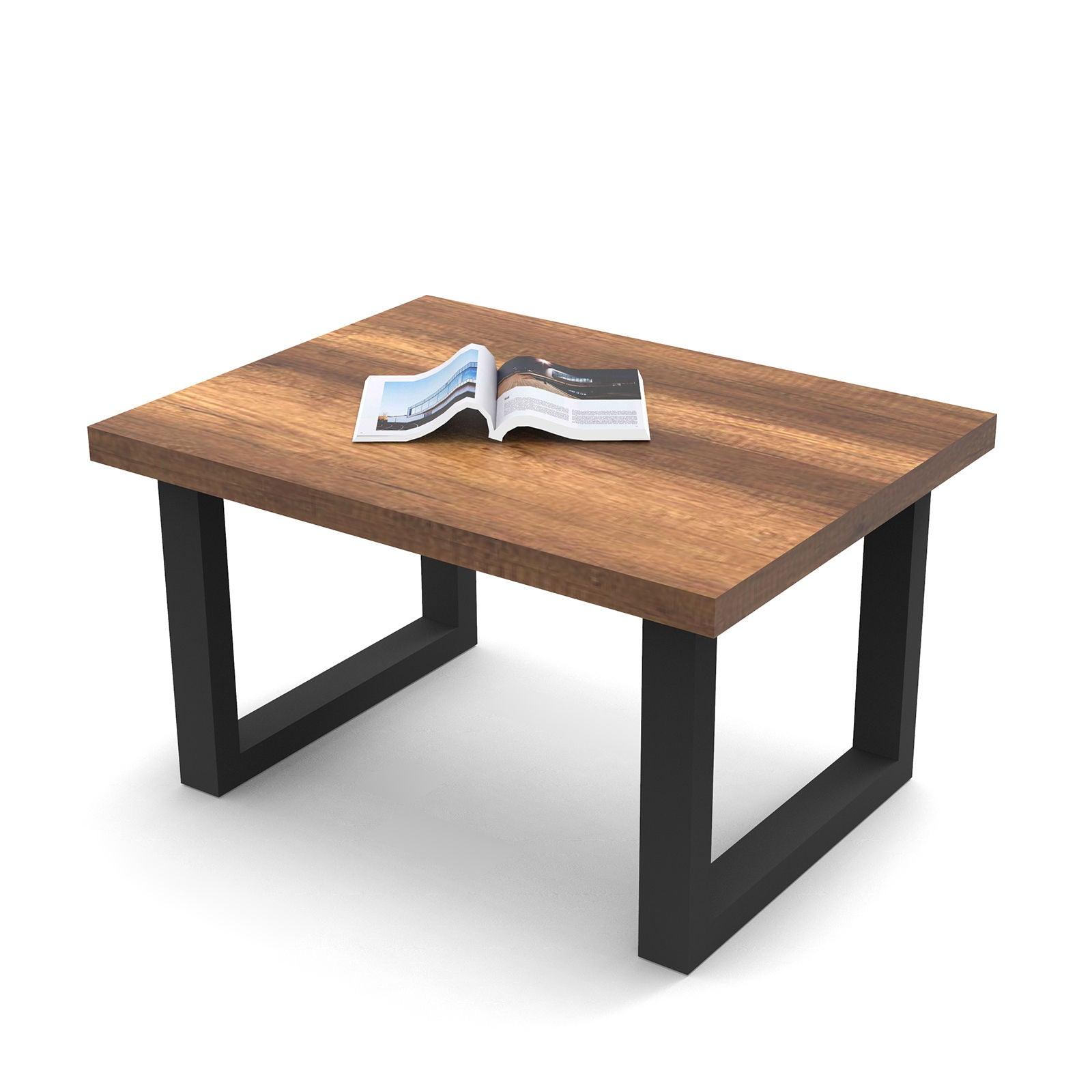 Masuta de cafea Industrial Kane, Nuc, 80 x 43 x 60 cm – Nuc