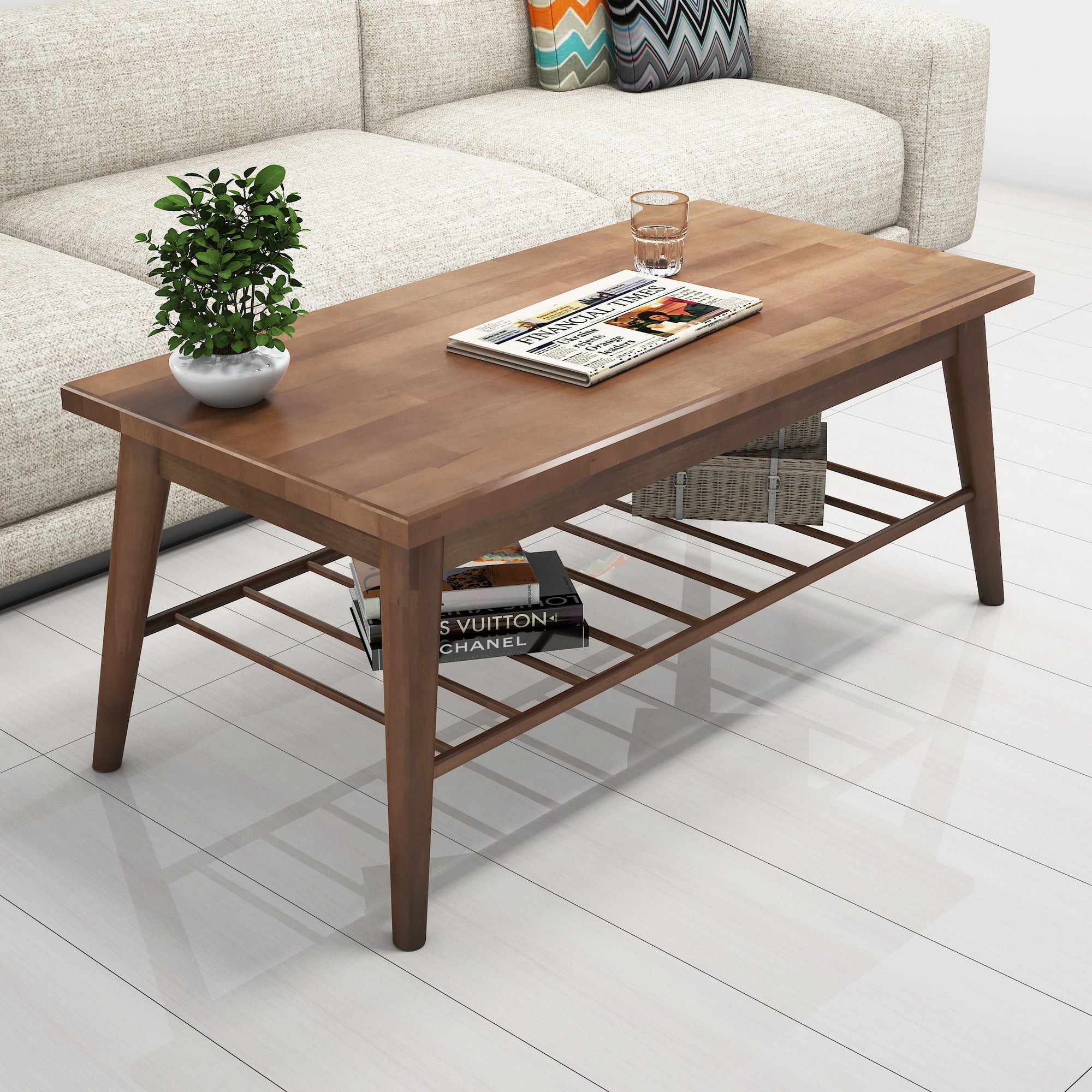 Măsuță de cafea Sakura, Nuc, 110x55x47 cm – Nuc