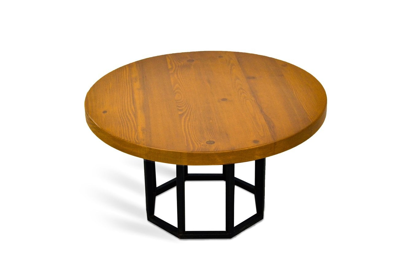 Măsuță de cafea Granvin, Nuc – Negru, Ø74×45 cm – Nuc – Negru