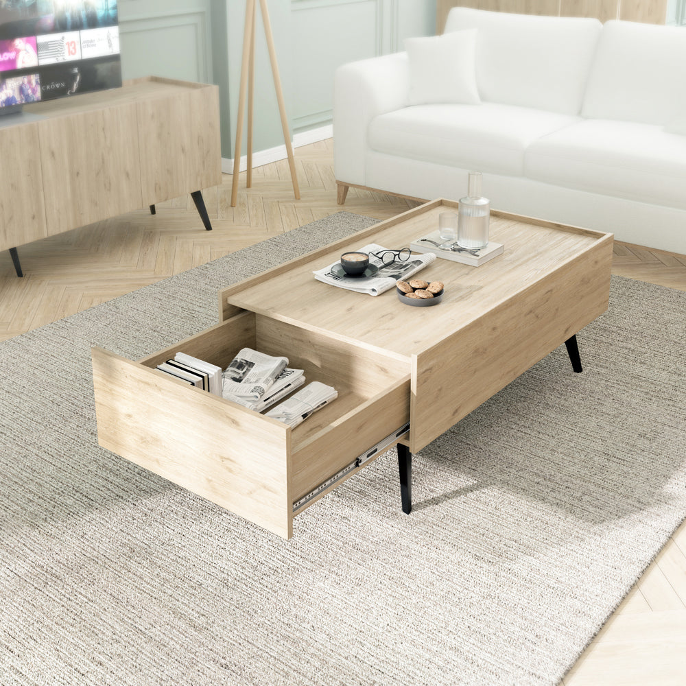 Masuta de cafea SHP-701-FF-1 Home Collection® Luna, Stejar, 103x45x60 cm – Stejar