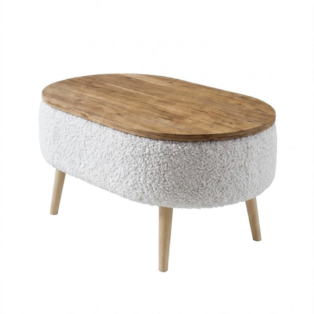 Masuta de cafea LUNO, 90x60x45cm, cu spatiu depozitare, alb stejar, colectia Teddy Masuta de cafea LUNO, 90x60x45cm, cu spatiu depozitare, alb stejar, colectia Teddy