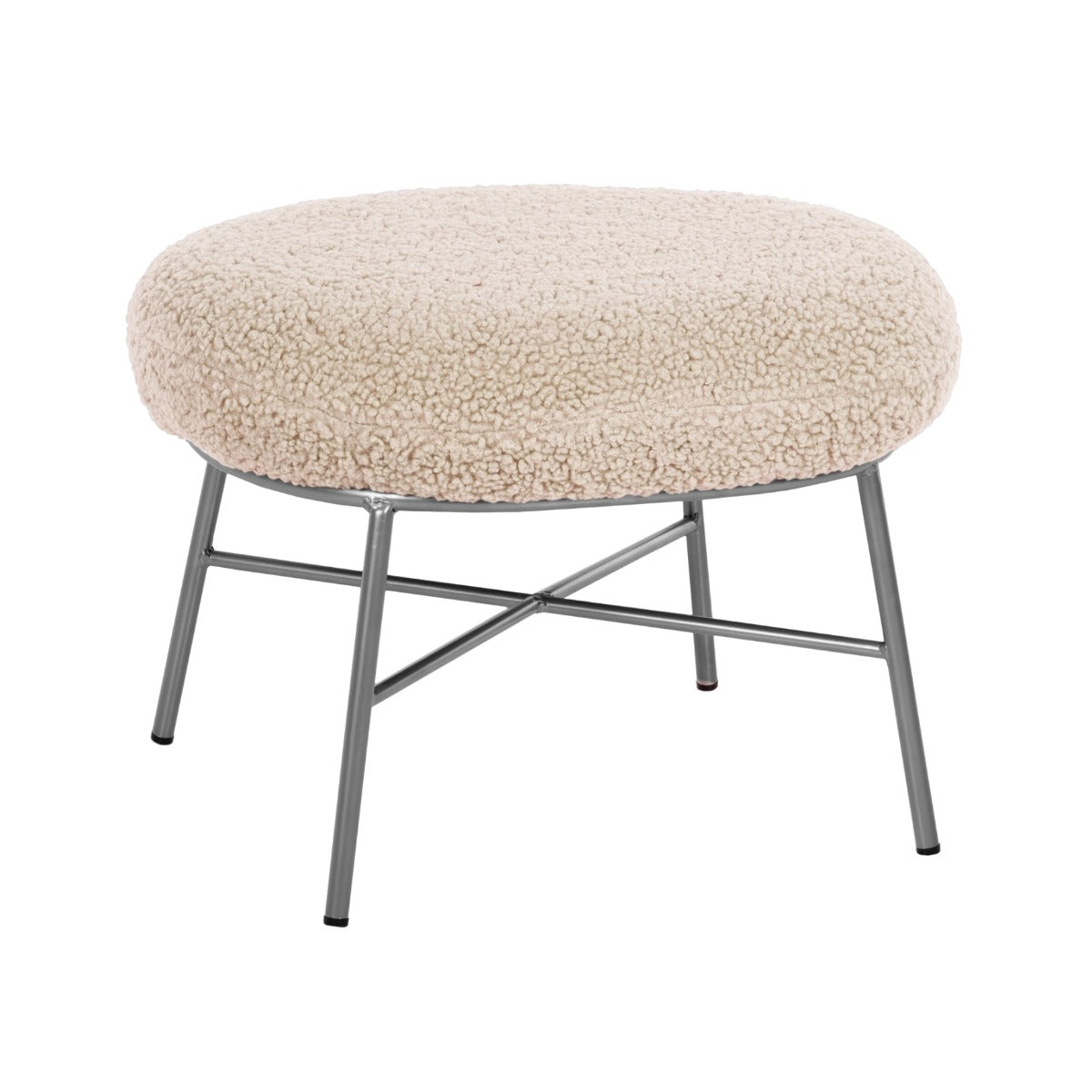 Taburet TRESS BOUCLE 56 x 47 CM – Alb Taburet TRESS BOUCLE 56 x 47 CM – Alb