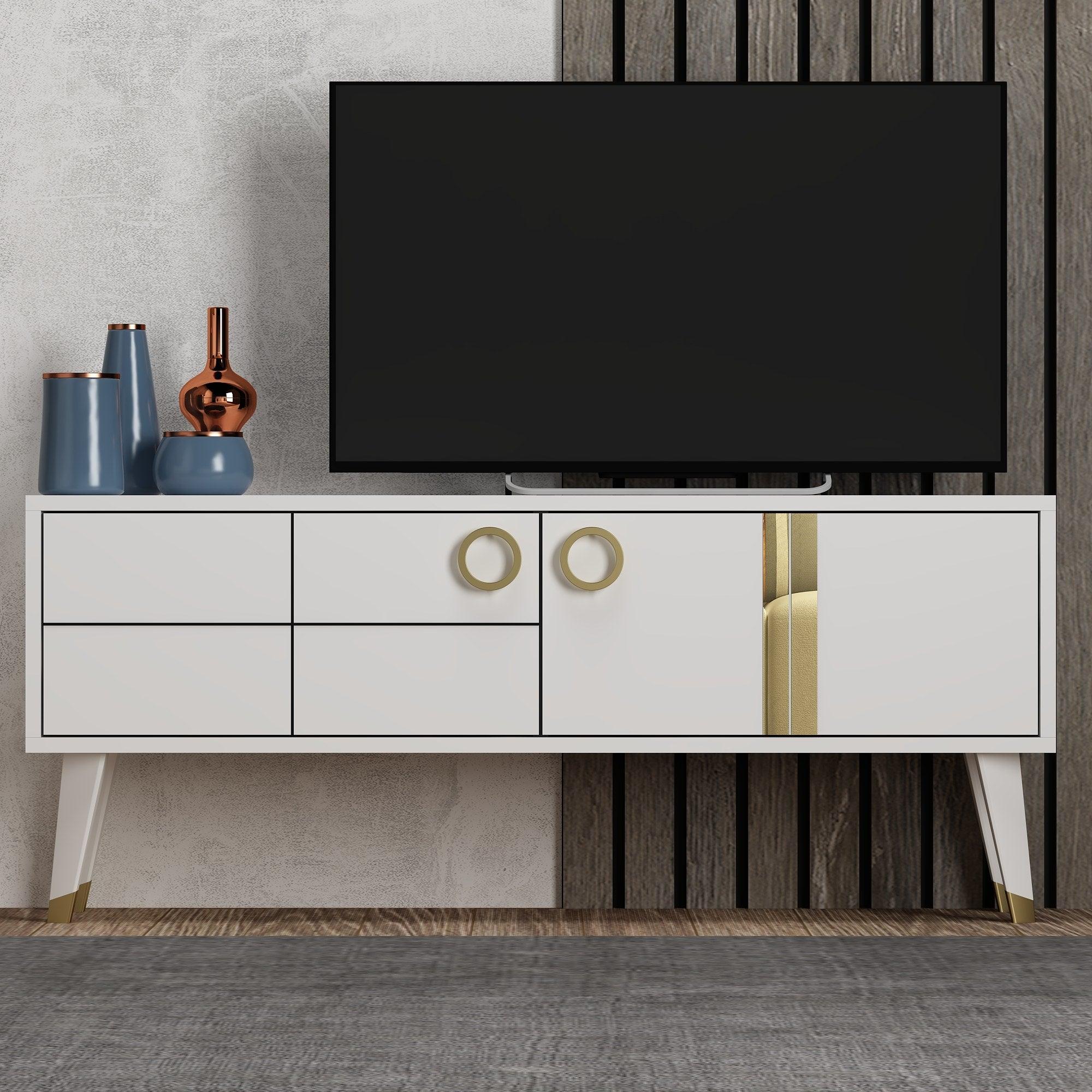 Comoda TV Eagle – White, Alb, 50x30x120 cm – Alb
