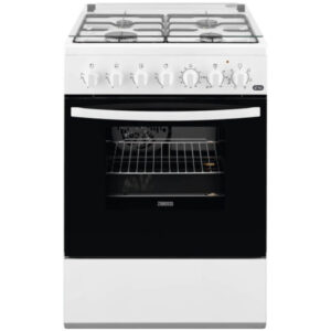 Aragaz mixt Zanussi ZCK67211WA, Cuptor electric, Grill, 4 Arzatoare, Alb