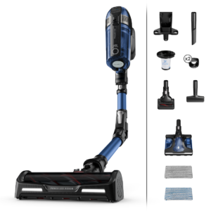 Aspirator vertical Rowenta X-Force Flex 12.60 Aqua RH98C0WO 320 W 0.9 l Autonomie 45 minute mop Aqua Albastru/Negru