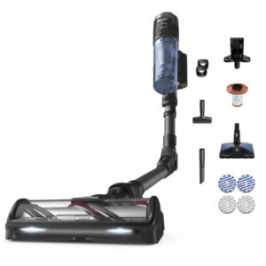 Aspirator vertical Rowenta X-Force Flex 12.60 NEO RH9LC1WO cu mop 380W autonomie 60 min panou de control recipient praf 0.65L albastru & negru