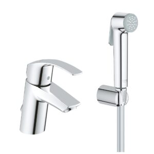 Baterie lavoar functie bideu Eurosmart New S,furtune flexibile, crom-23124002