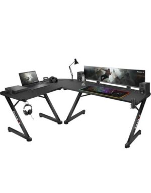 Birou gaming Huzaro Hero 7.0, Carbon, Aluminiu, Picioare ajustabile (Negru)