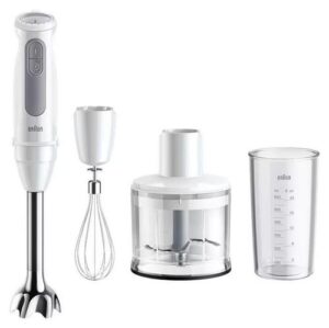 Blender de mana Braun Multi Quick 5 MQ 50236M, 1000 W, 21 viteze, Tocator 0.5 l, Tel (Alb)