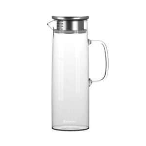 Carafa sticla cu capac din inox, 1,2L – Zokura